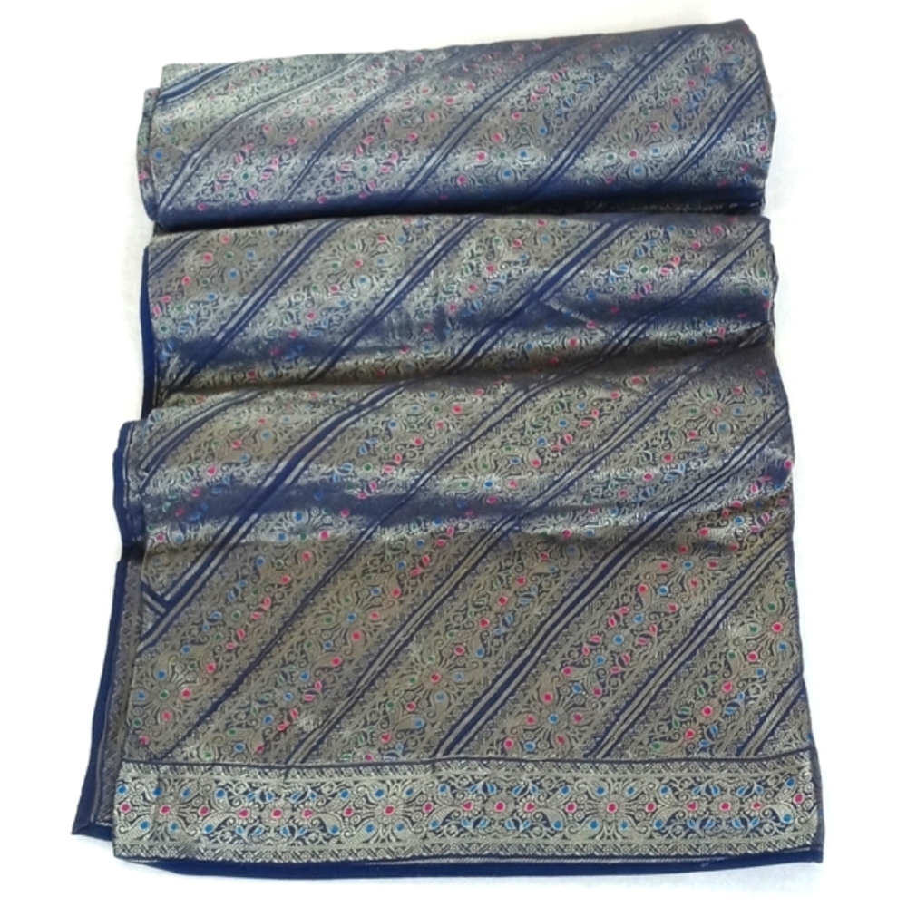Gorgeous Silk Iridescent Patchwork Queen to King Sized Bedspread / Coverlet